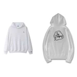 Tiny But Mighty Style 3 Unisex Fleece Hoodie White