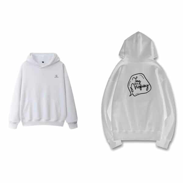 Tiny But Mighty Style 3 Unisex Fleece Hoodie White